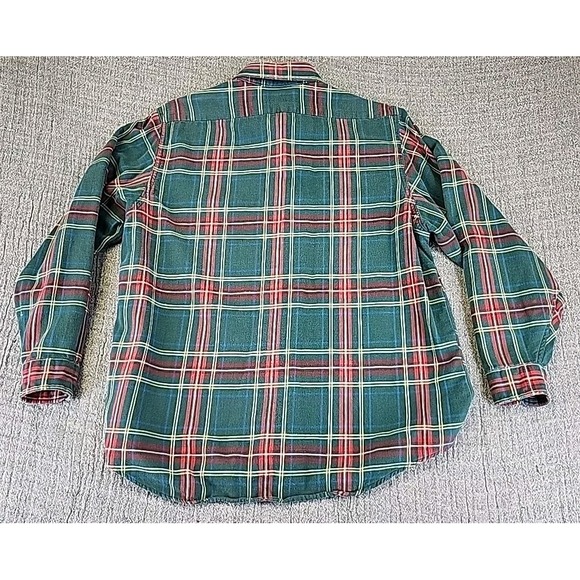 Vintage LL Bean Flannel Shirt Womens Size 12 Long Sleeve Button Down Plaid USA - Picture 6 of 9